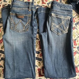5 Pair of Girls Ariat and Wrangler Western Jeans Bootcut Trouser size 12